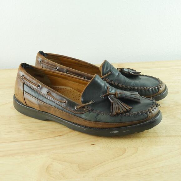 Vintage Cole Haan Tassel Loafers 11 THRASHED Boat Shoes Leather Old Money Preppy main image 9